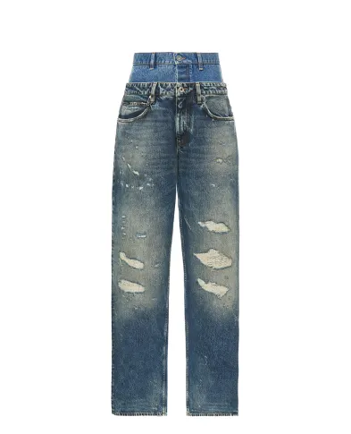 Dolce&Gabbana Джинси з подвійною талією - Артикул: FTDGSD-G8OH5
