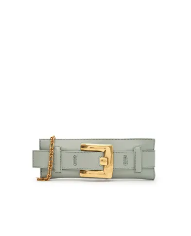 Balmain Сумка-клатч Anthem из телячьей кожи - Артикул: GN0LB024LSAX