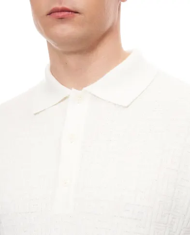 Balmain Поло из шерсти и льна - Артикул: GH1GB044KI03