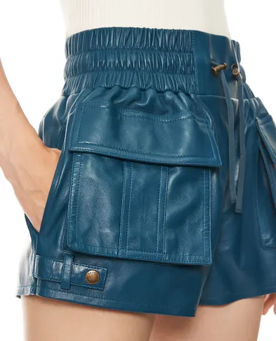 Balmain Шорты из овечьей кожи - Артикул: HF1QA105LE35