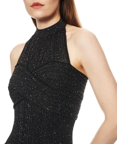 Balmain Сукня з паєтками з відкритою спиною - Артикул: HF1RPB85KK09