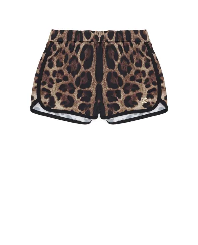 Dolce&Gabbana Детские шорты с леопардовым принтом - Артикул: L5J845-ONO11-S