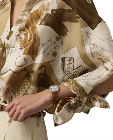 Ralph Lauren Collection Блуза з шовку з принтом Karen Diary - Артикул: 290P00352001