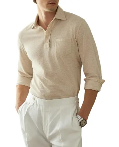 Ralph Lauren Purple Label Поло из хлопка и кашемира пике - Артикул: 790973387008