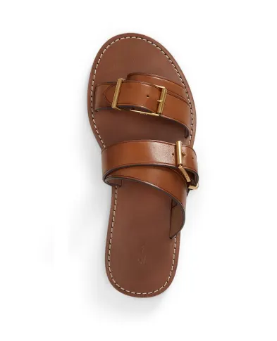 Polo Ralph Lauren Шлепанцы с пряжкой из кожи - Артикул: 818P01589001