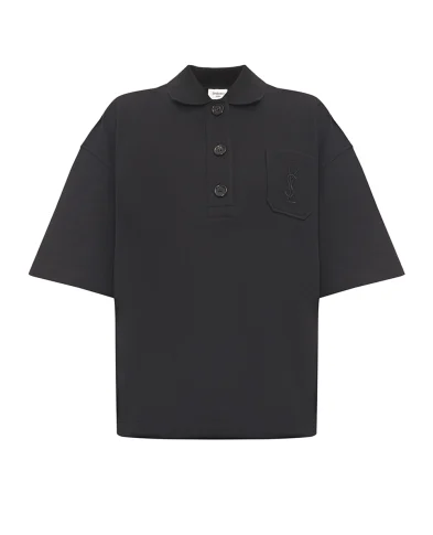 Saint Laurent Поло с вышивкой Cassandre - Артикул: 848941-Y38BN