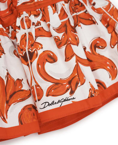Dolce&Gabbana Детская юбка в принте Майолика - Артикул: L54I49-G7P4N-S