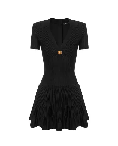 Balmain Коротка розкльошена сукня - Артикул: GF1R7153KJ30
