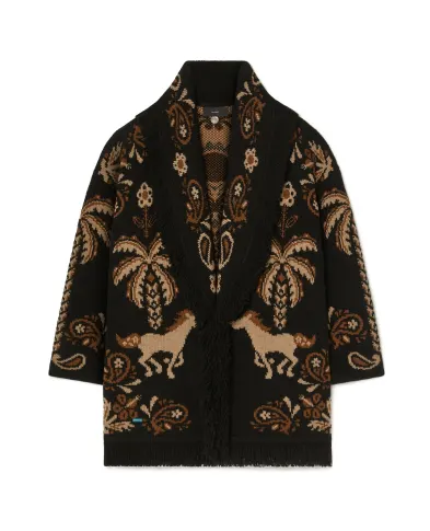 Alanui Кардиган Island Roots Foulard из кашемира, шерсти и хлопка - Артикул: LWHB064E26KNI0031061