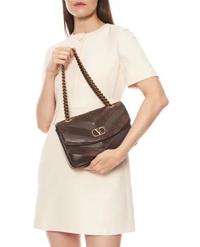 Valentino Сумка Djuna Medium із замші та шкіри наппа - Артикул: 9W2B0T55TIE