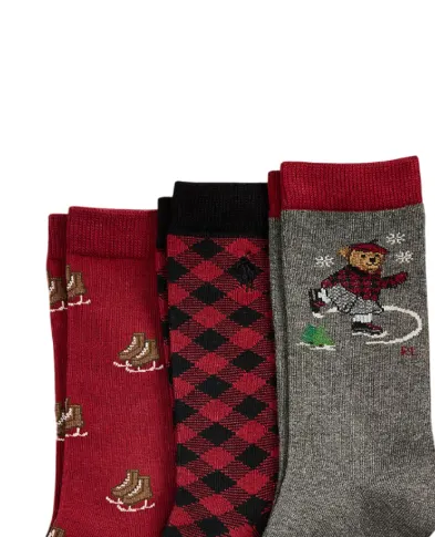 Polo Ralph Lauren Детские носки Polo Bear (3 пары) - Артикул: 448P03265001