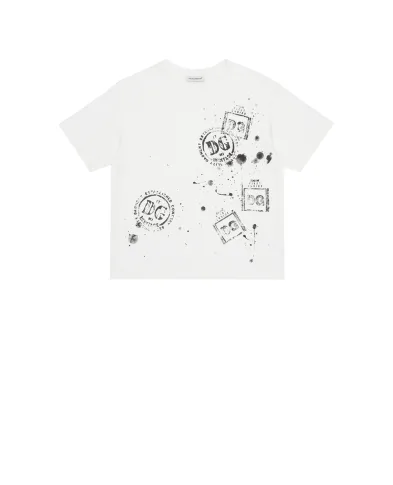 Dolce&Gabbana Дитяча футболка з принтом - Артикул: L4JTHV-G7PZC-S