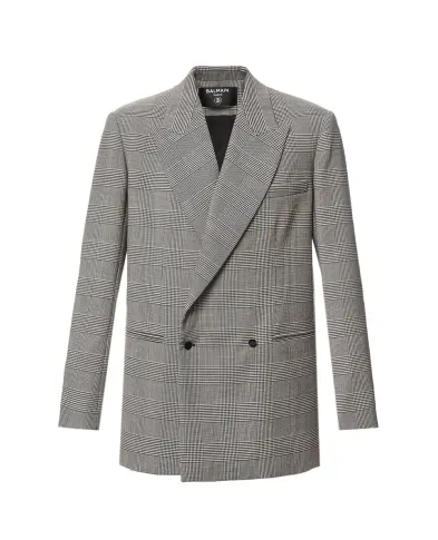 Balmain Жакет из жаккарда Принц Уэльский - Артикул: GF1SI660WD31