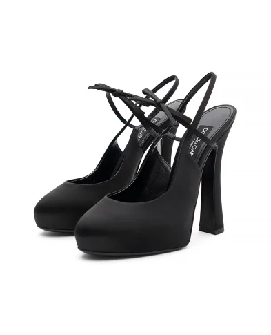 Dolce&Gabbana Слінгбеки з атласу - Артикул: CG0930-AE547