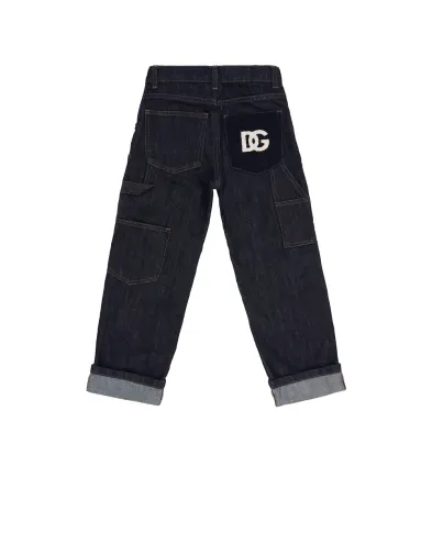 Dolce&Gabbana Детские джинсы с нашивкой логотипа - Артикул: L45P27-LDD78-S
