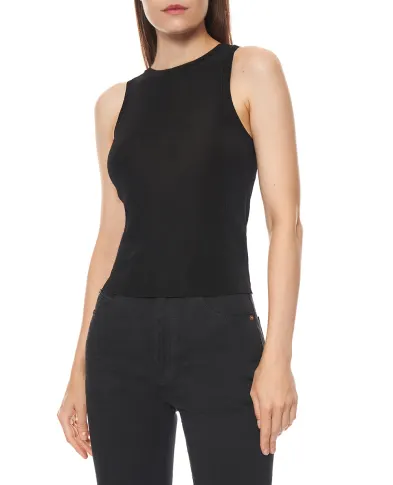 Saint Laurent Майка з ребристою в'язкою - Артикул: 863133-Y77IR