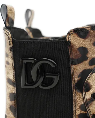 Dolce&Gabbana Детские ботинки из глянцевой кожи - Артикул: D11360-AM568-M