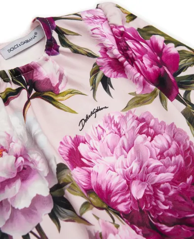 Dolce&Gabbana Детское платье в цветочный принт - Артикул: L2JD9G-G7Q0D