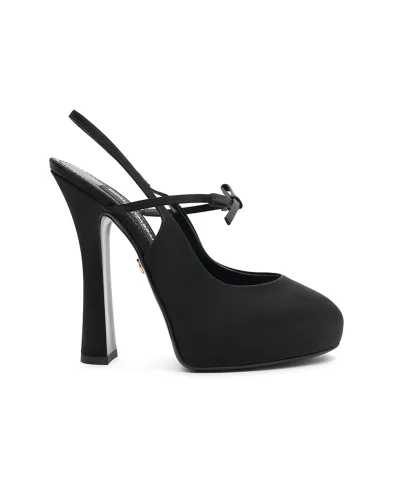 Dolce&Gabbana Слінгбеки з атласу - Артикул: CG0930-AE547
