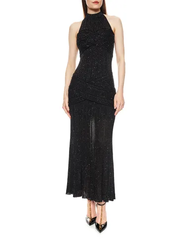 Balmain Сукня з паєтками з відкритою спиною - Артикул: HF1RPB85KK09