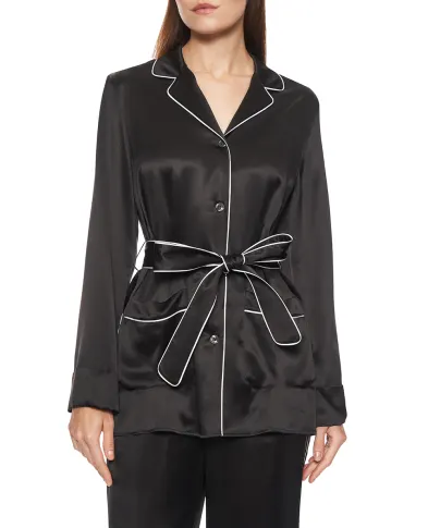 Dolce&Gabbana Пижамная рубашка из шёлка (костюм) - Артикул: F5N53T-FU1AU