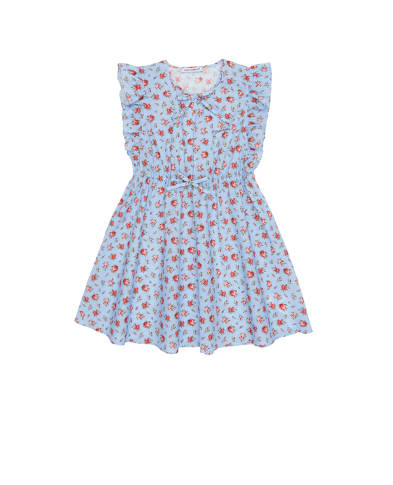 Dolce&Gabbana Детское платье из муслина в цветочном принте - Артикул: L54DR7-HS5UP-B