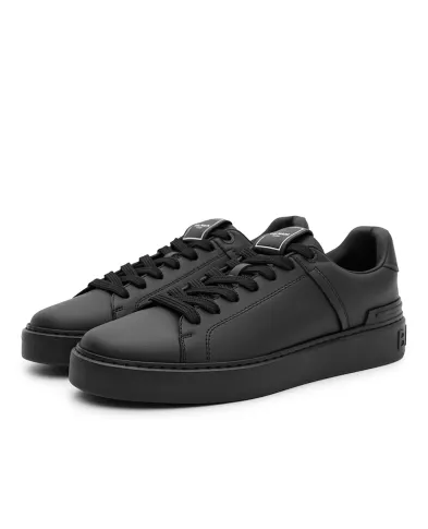 Balmain Кроссовки B-Court из телячьей кожи - Артикул: GM1VI288LVTR