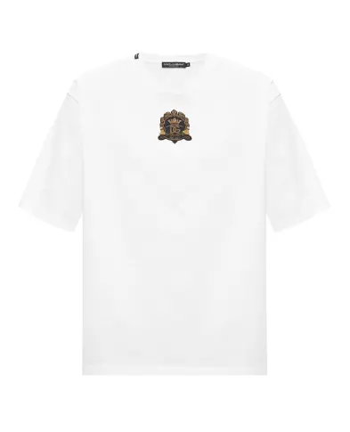 Dolce&Gabbana Футболка с нашивкой логотипа - Артикул: G8PB8Z-G7PXU