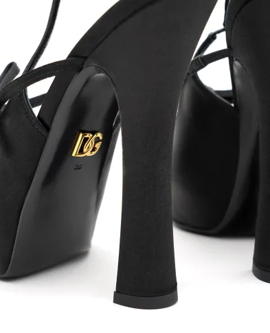 Dolce&Gabbana Слінгбеки з атласу - Артикул: CG0930-AE547