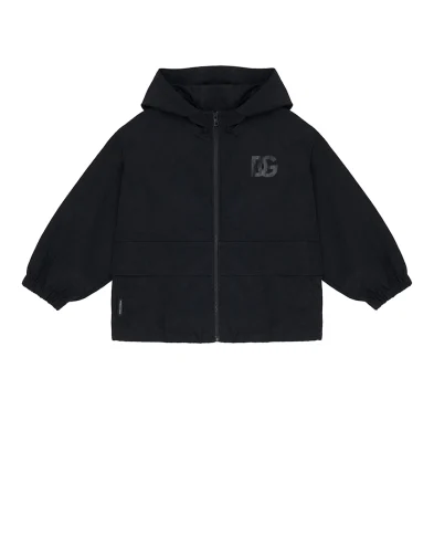 Dolce&Gabbana Детская ветровка из нейлона с капюшоном - Артикул: L4JB8B-G7PVJ-B