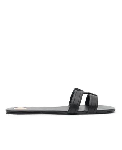 Saint Laurent Шлепанцы Mabrouka из телячьей кожи - Артикул: 861853-25V00