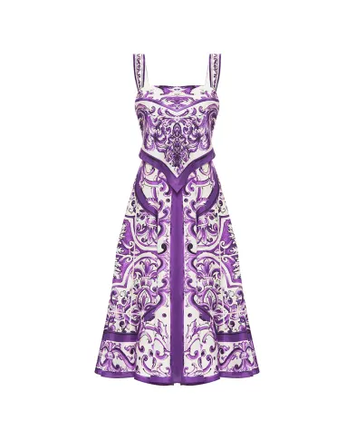 Dolce&Gabbana Сукня з шовку з принтом - Артикул: F6TZBT-HI1T1