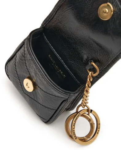 Saint Laurent Чехол для AirPods NIKI из телячьей кожи - Артикул: 871202-0EN07