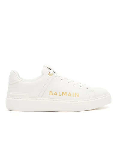 Balmain Кроссовки B-Court из телячьей кожи с принтом - Артикул: GN1VI690LSBG