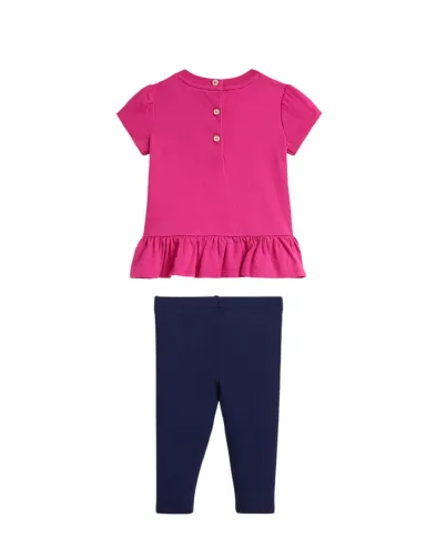 Polo Ralph Lauren Дитячий комплект з бавовняної футболки та легінсів Polo Bear - Артикул: 310A98934001