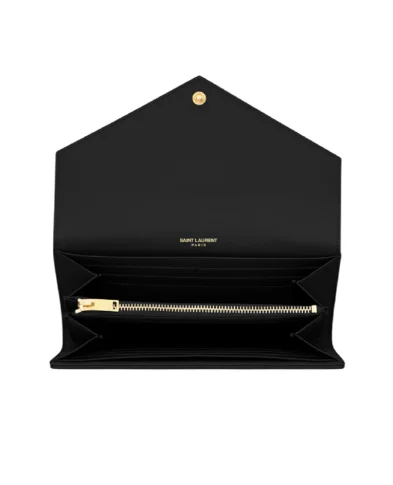 Saint Laurent Кожаный кошелек Monogram - Артикул: 372264-BOW01