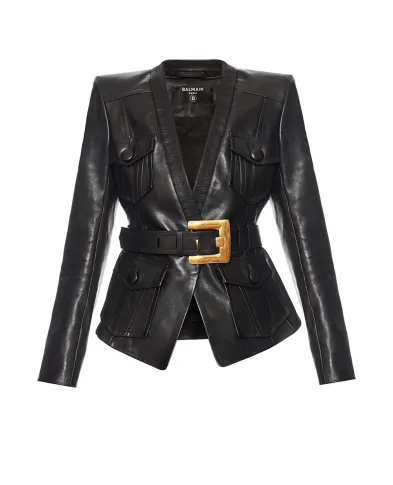 Balmain Куртка из овечьей кожи	 - Артикул: FF1SI630LD63