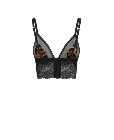 Dolce&Gabbana Бюстгальтер из сатина в леопардовом принте - Артикул: O7C46T-ON09Y