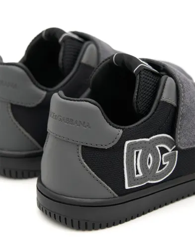 Dolce&Gabbana Дитячі комбіновані кросівки з монограмою DG - Артикул: DN0205-AW506