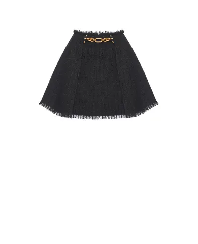 Balmain Плісирована спідниця з твіду - Артикул: GF1LBB34XL81