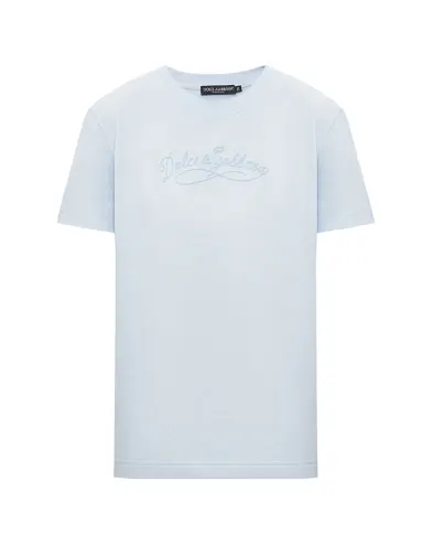 Dolce&Gabbana Футболка з вишивкою - Артикул: F8V42Z-GDDL1