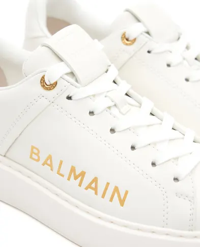 Balmain Кроссовки B-Court из телячьей кожи с принтом - Артикул: GN1VI690LSBG