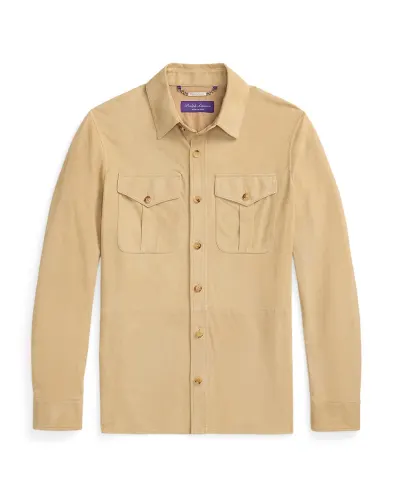 Ralph Lauren Purple Label Замшевая рубашка - Артикул: 790654923034