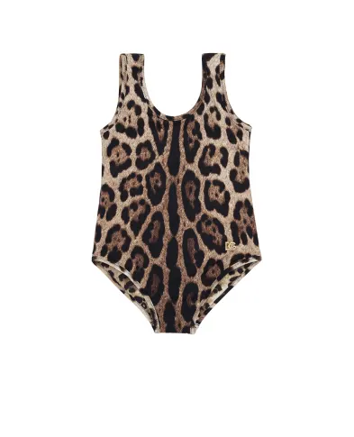Dolce&Gabbana Детский купальник с леопардовым принтом - Артикул: L5J812-ONO11-S
