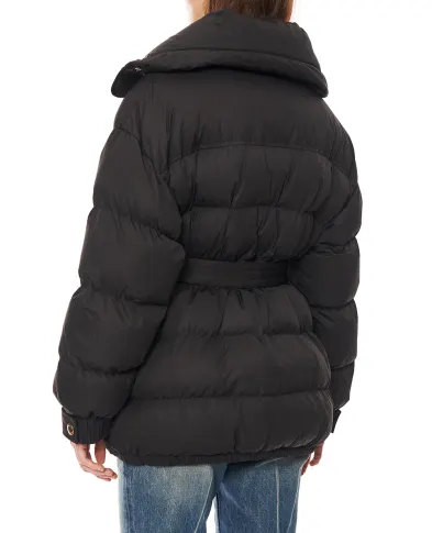 Balmain Пуховик з поясом - Артикул: HF1TQ040XK09