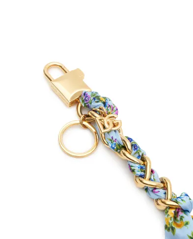 Dolce&Gabbana Брелок из сатина в цветочный принт - Артикул: BI3461-A0241