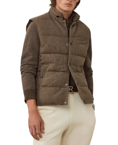 Ralph Lauren Purple Label Пуховый жилет Whitwell из шерстяной смеси - Артикул: 790982907001