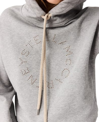 Stella McCartney Толстовка укороченная с вышитым логотипом - Артикул: 6J04343SQA25