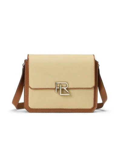 Ralph Lauren Collection Сумка-кроссбоді з полотна та шкіри - Артикул: 435968250001