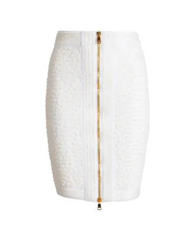 Balmain Юбка из твида с шерстью - Артикул: HF1LC533KK12